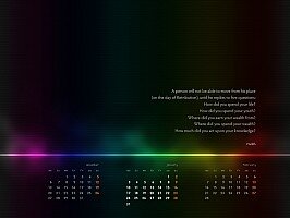 Desktop picture with calendar january 2011 with Islamic quote